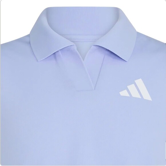 adidas Youth Polo Dress + Bike Shorts 2-pc Set Purple Violet Girls Size L (14) - Picture 3 of 16